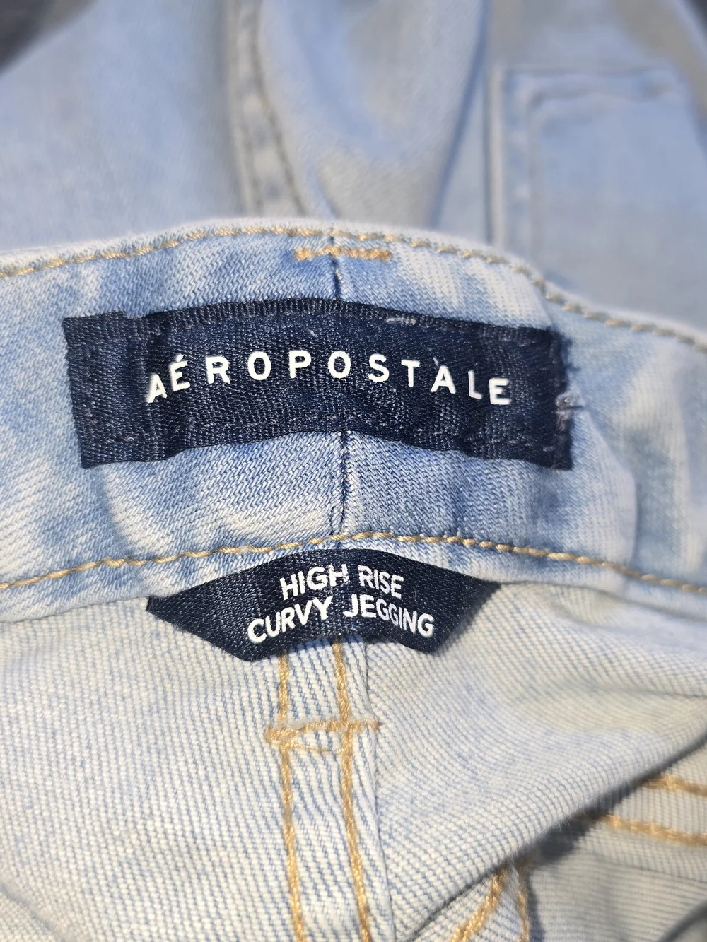 Light Wash Y2K Distressed Kids Aeropostale Jeans High Rise Jegging *0038